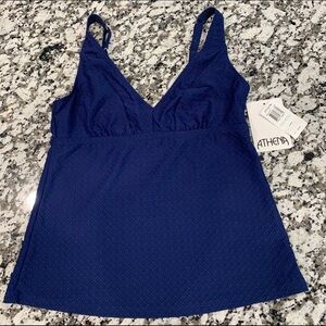 NWT Athena‎ Textured Tankini Size 8 Navy